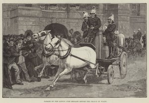 Parade de la Brigade des Pompiers de Londres devant le Prince de Galles - William Barnes Wollen